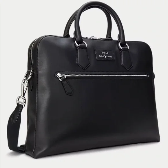 Ralph Lauren Smooth Leather Commuter Bag
Men's Black Leather Briefcase NWT - Picture 13 of 13